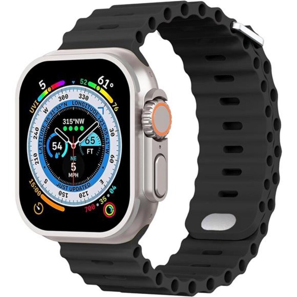 Sport Soft Silicone Compatible with Apple Watch Ocean Band Wristband Ultra 9 8 7